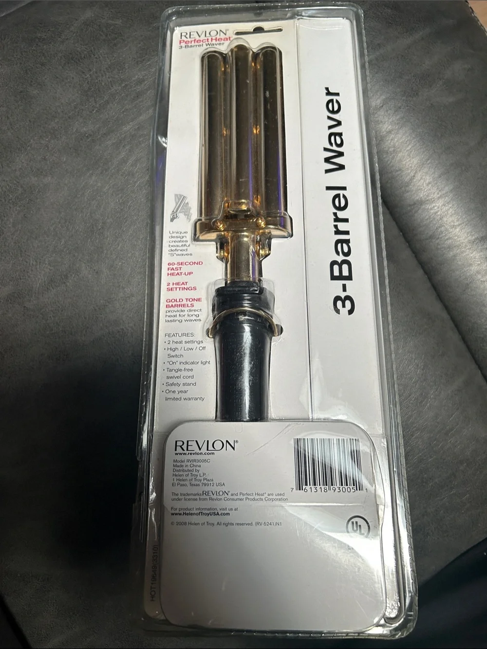 Revlon Gold Tone 3-Barrel Hair Waver